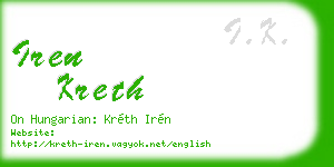 iren kreth business card